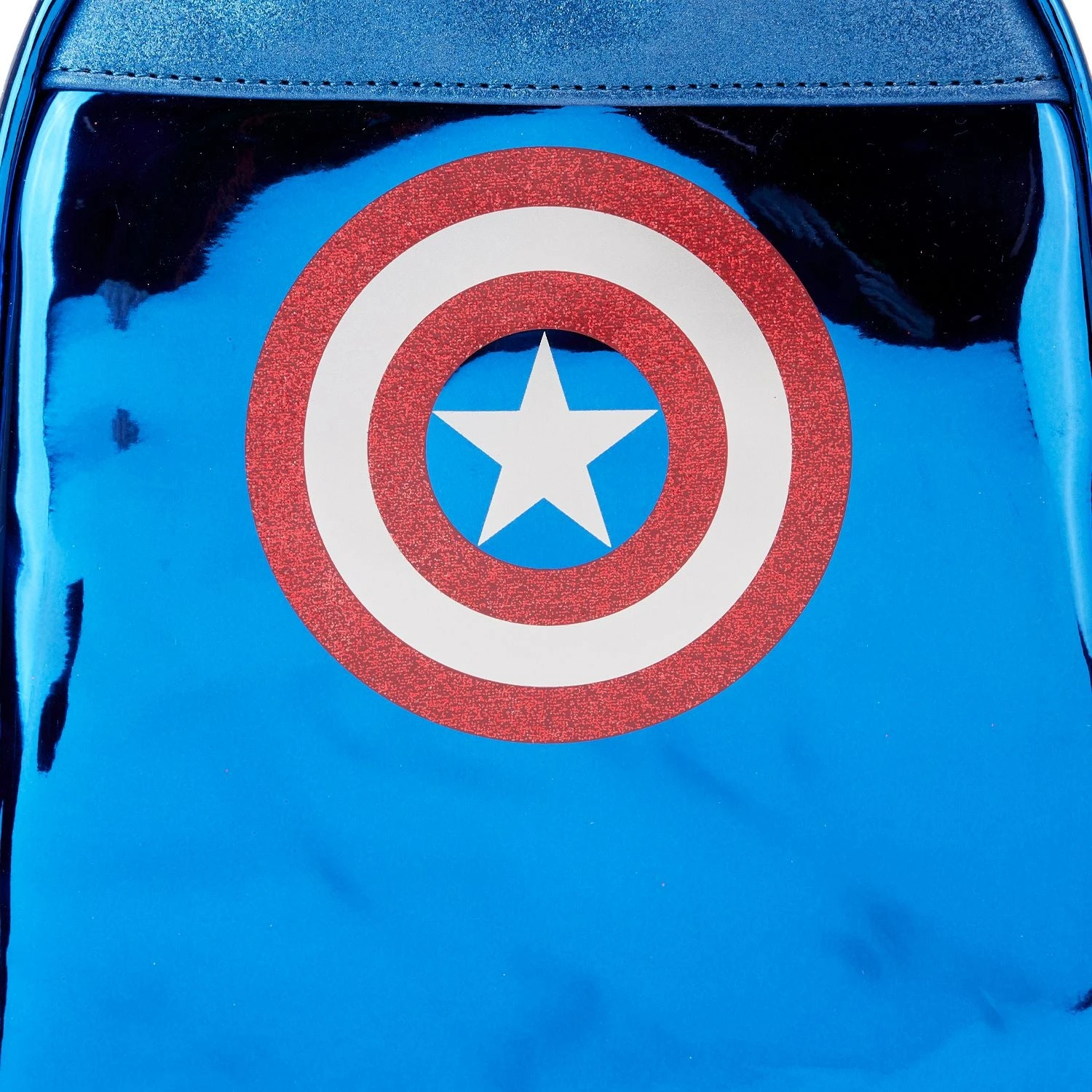 Loungefly Marvel Shine Captain America Cosplay Mini Backpack 2 Loungefly Marvel Shine Captain America Cosplay Mini Backpack - Image 2