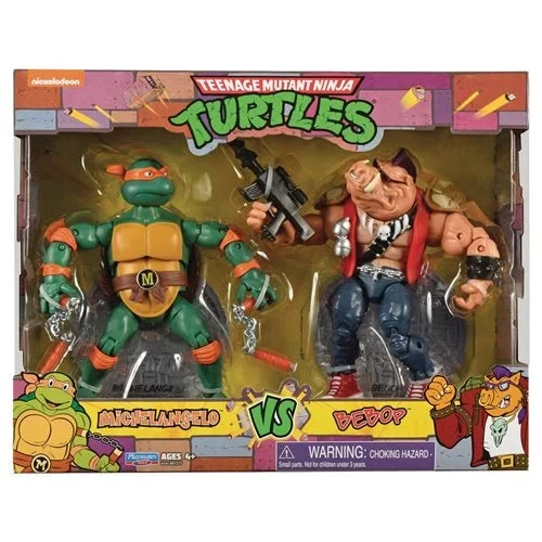 Teenage Mutant Ninja Turtles Classic Michelangelo Vs. Bebop Action Figure 2-Pack 2 Teenage Mutant Ninja Turtles Classic Michelangelo Vs. Bebop Action Figure 2-Pack - Image 2