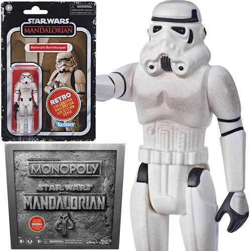 Star Wars The Mandalorian Monopoly Collector's Edition With Retro Remnant Stormtrooper Action Figure 2 Star Wars The Mandalorian Monopoly Collector's Edition With Retro Remnant Stormtrooper Action Figure - Image 2