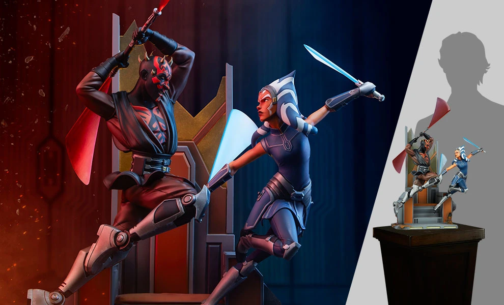 Ahsoka Tano Vs Darth Maul Sideshow Statue 2 Ahsoka Tano Vs Darth Maul Sideshow Statue - Image 2