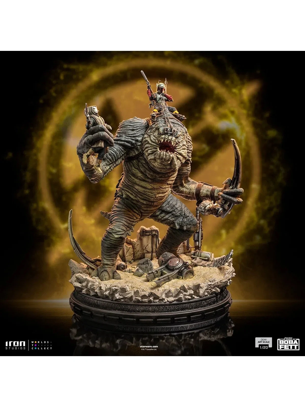 PRE-ORDER - Statue Boba Fett & Rancor - The Book Of Boba Fett - Demi Art Scale 1/20 - Iron Studios 2 PRE-ORDER - Statue Boba Fett & Rancor - The Book Of Boba Fett - Demi Art Scale 1/20 - Iron Studios - Image 2