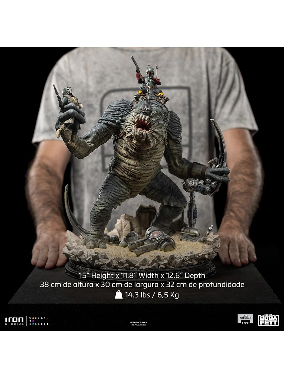 PRE-ORDER - Statue Boba Fett & Rancor - The Book Of Boba Fett - Demi Art Scale 1/20 - Iron Studios 12 PRE-ORDER - Statue Boba Fett & Rancor - The Book Of Boba Fett - Demi Art Scale 1/20 - Iron Studios - Image 12