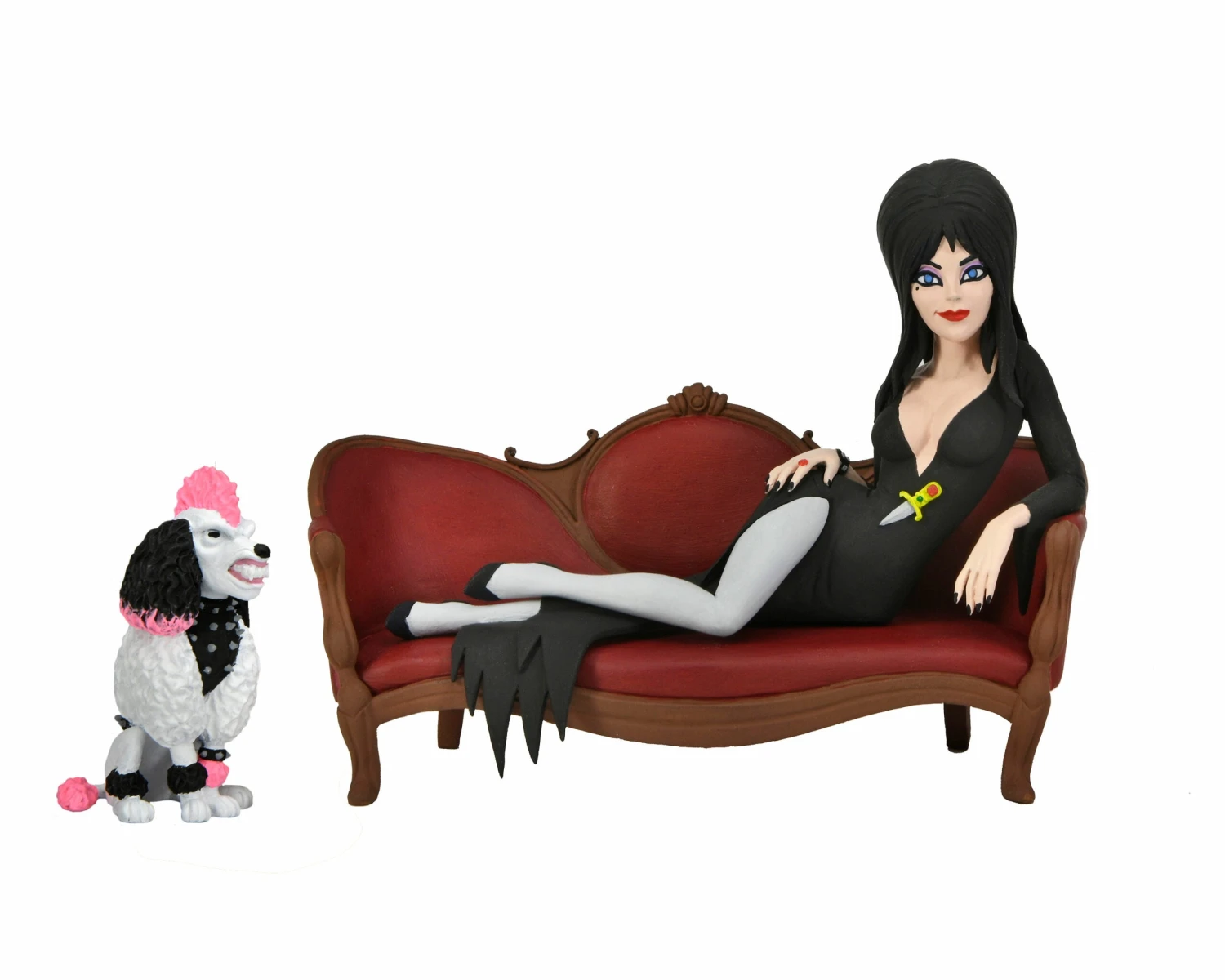 NECA Elvira 6” Scale Action Figure – Toony Terrors Elvira On Couch Boxed Set 2 NECA Elvira 6” Scale Action Figure – Toony Terrors Elvira On Couch Boxed Set - Image 2
