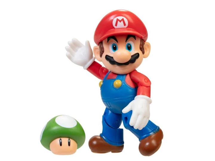 World Of Nintendo 4" Mario With 1-Up Mushroom 1 World Of Nintendo 4" Mario With 1-Up Mushroom
