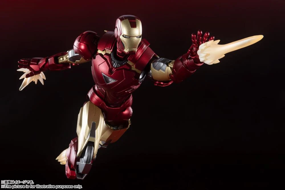 Bandai Marvel The Avengers S.H.Figuarts Iron Man Mark 6 (Battle Of New York Edition) 6" Scale Action Figure 4 Bandai Marvel The Avengers S.H.Figuarts Iron Man Mark 6 (Battle Of New York Edition) 6" Scale Action Figure - Image 4