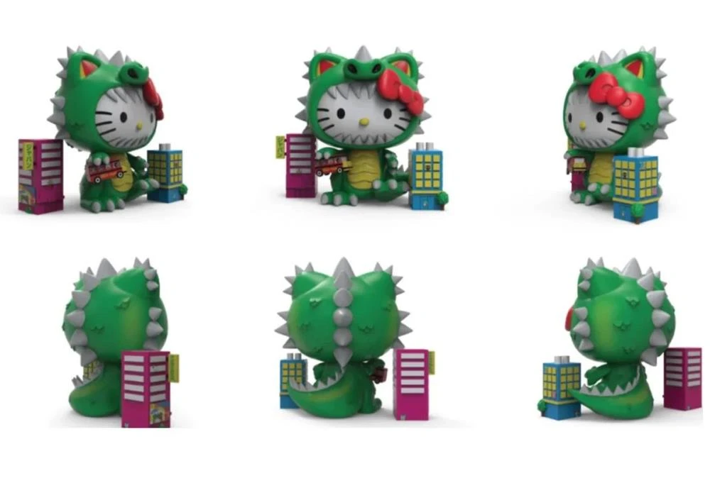 NECA Hello Kitty Cosplay Kaiju (Metallic Green) 8" Vinyl Art Figure 4 NECA Hello Kitty Cosplay Kaiju (Metallic Green) 8" Vinyl Art Figure - Image 4