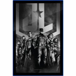 Model Figurine Toy Store 38 Zack Snyder’s Justice League B&W Group Scene LED Poster Sign (Large) Wall Light