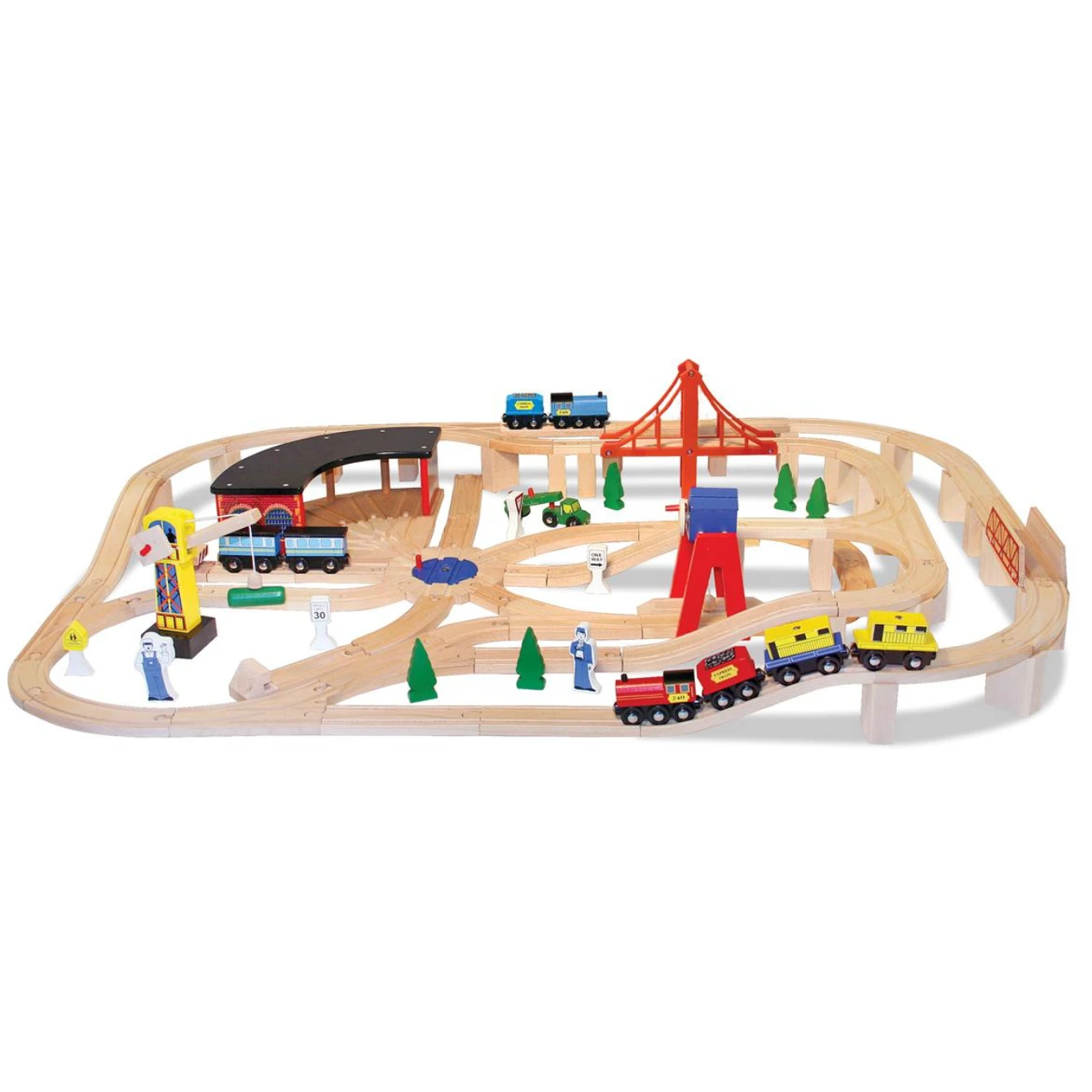 Melissa & Doug Melissa And Doug Large Wooden Railway Set 1 Melissa & Doug Melissa And Doug Large Wooden Railway Set
