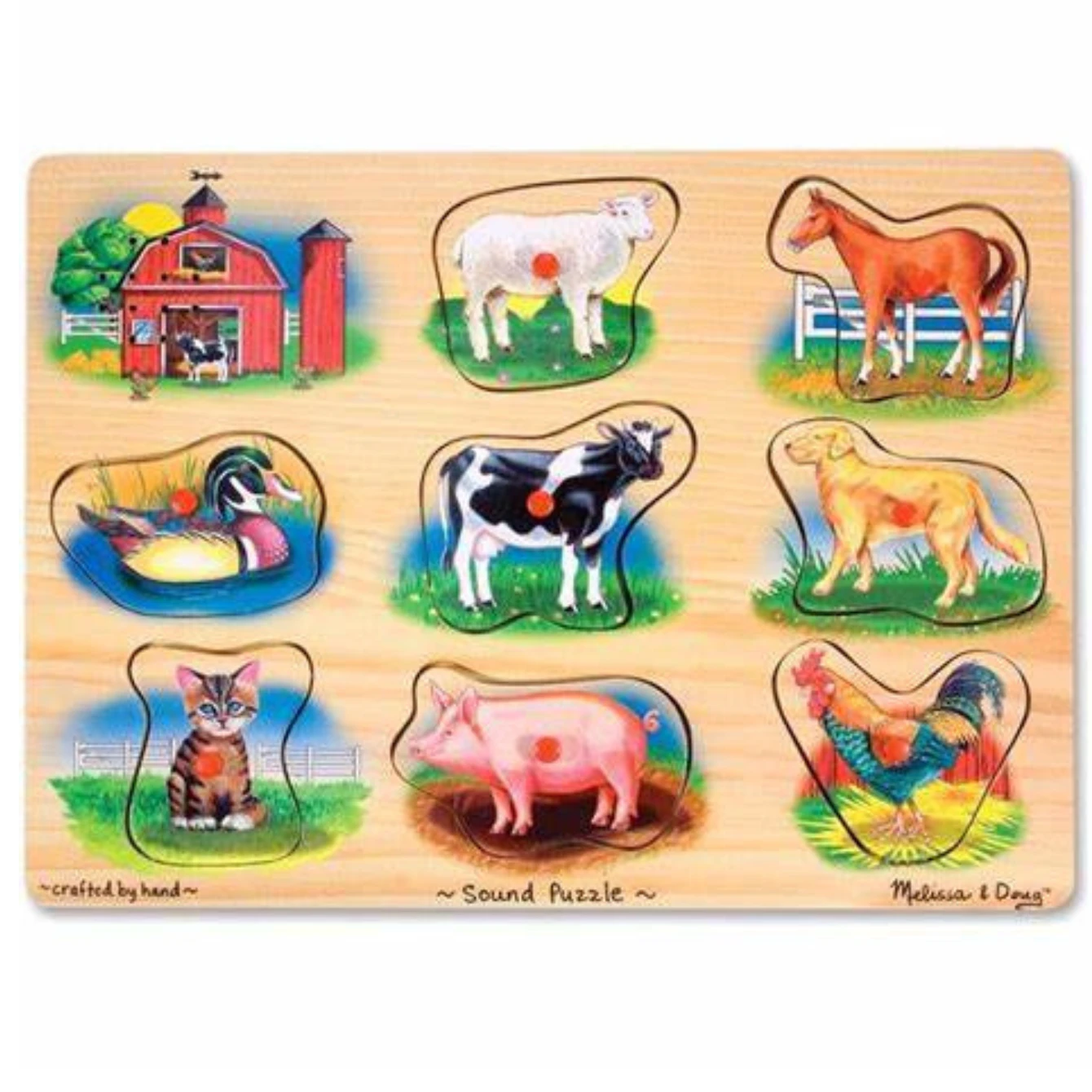 Melissa & Doug Farm Sound Puzzle - Wooden Peg Puzzle With Sound Effects (8 Pcs) 1 Melissa & Doug Farm Sound Puzzle - Wooden Peg Puzzle With Sound Effects (8 Pcs)