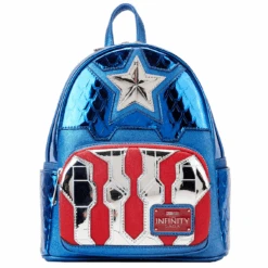 Loungefly Marvel Shine Captain America Cosplay Mini Backpack