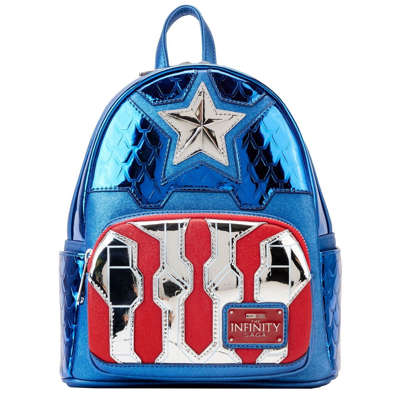 Loungefly Marvel Shine Captain America Cosplay Mini Backpack 1 Loungefly Marvel Shine Captain America Cosplay Mini Backpack