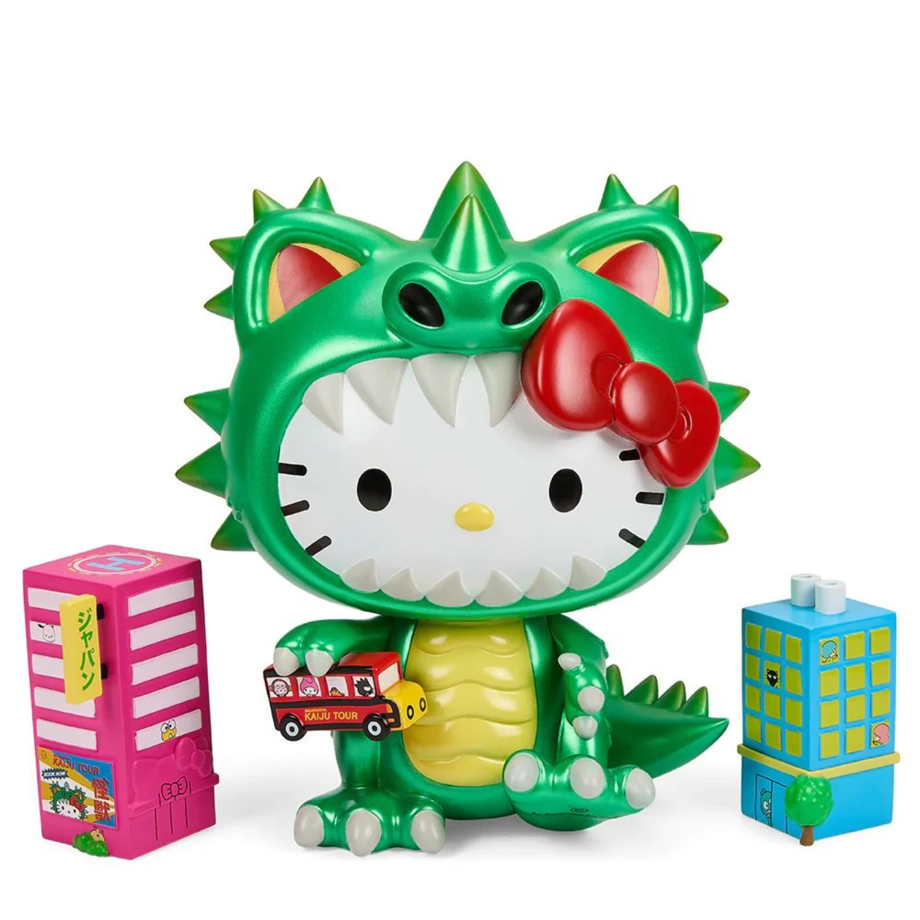 NECA Hello Kitty Cosplay Kaiju (Metallic Green) 8" Vinyl Art Figure 1 NECA Hello Kitty Cosplay Kaiju (Metallic Green) 8" Vinyl Art Figure