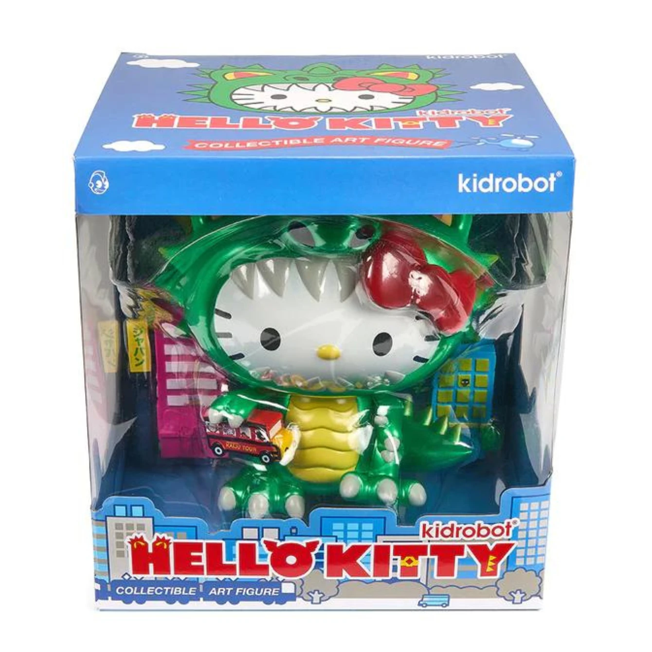 NECA Hello Kitty Cosplay Kaiju (Metallic Green) 8" Vinyl Art Figure 3 NECA Hello Kitty Cosplay Kaiju (Metallic Green) 8" Vinyl Art Figure - Image 3