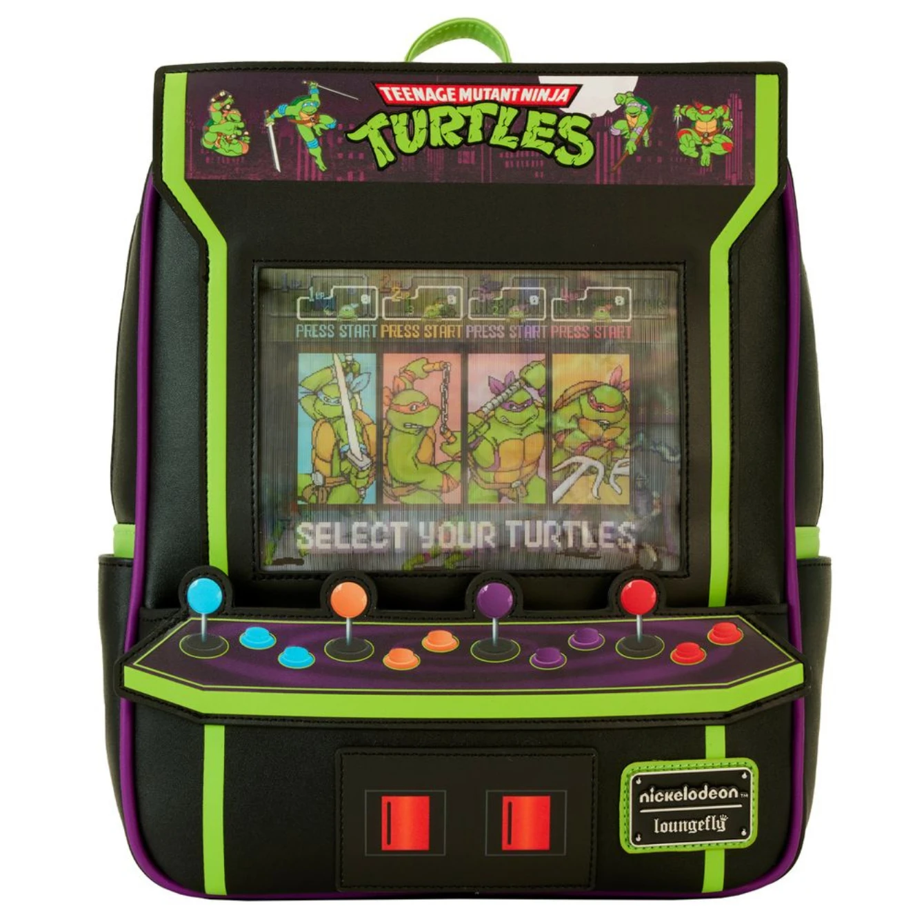 Loungefly Teenage Mutant Ninja Turtle 40th Anniversary Vintage Arcade Mini Backpack 1 Loungefly Teenage Mutant Ninja Turtle 40th Anniversary Vintage Arcade Mini Backpack