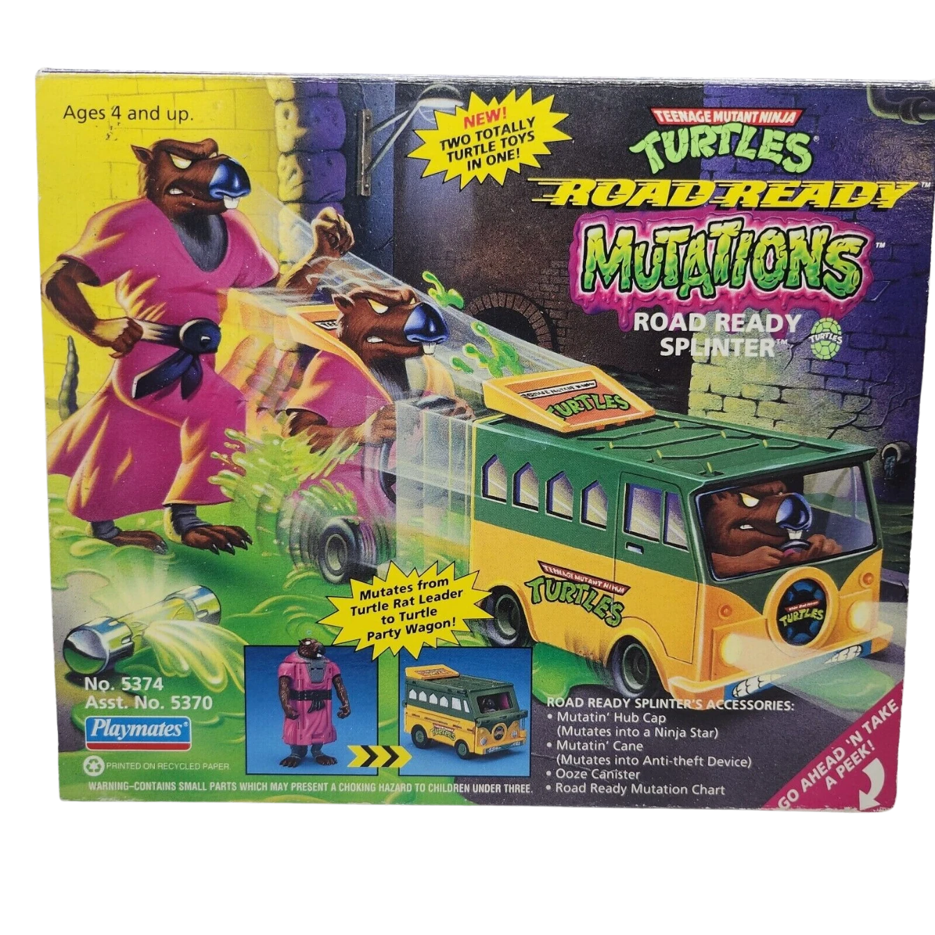 Road Ready SplinterTMNT Mutations 1993 Playmates 1 Road Ready SplinterTMNT Mutations 1993 Playmates