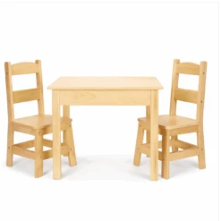 Melissa & Doug Wooden Table & Chairs - Natural