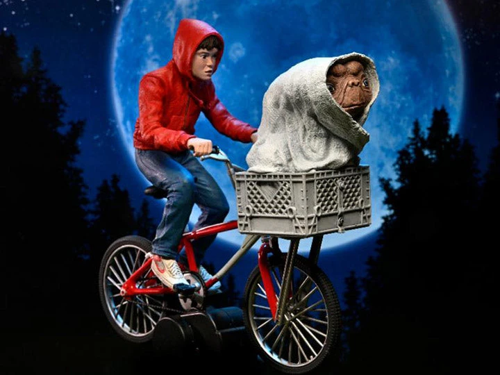 NECA E.T. 40th Anniversary Elliot & E.T. On Bicycle 7" Scale Figure 2 NECA E.T. 40th Anniversary Elliot & E.T. On Bicycle 7" Scale Figure - Image 2