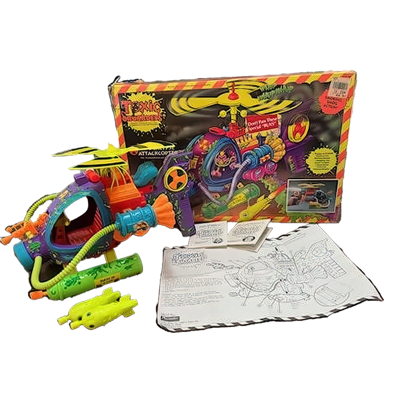 1991 Playmates Toxic Crusaders Boxed Vehicle - Apocalypse Attackcopter 2 1991 Playmates Toxic Crusaders Boxed Vehicle - Apocalypse Attackcopter - Image 2