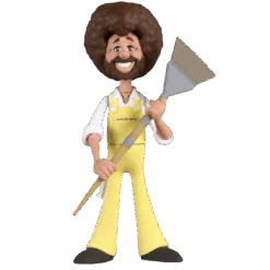 NECA The Joy Of Painting Toony Classics Bob Ross In Overalls