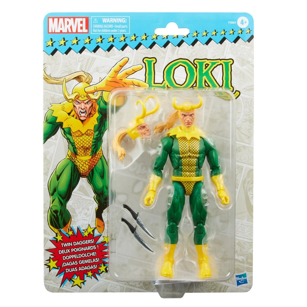 Marvel Legends Retro Loki 6 Inch Action Figure 2 Marvel Legends Retro Loki 6 Inch Action Figure - Image 2