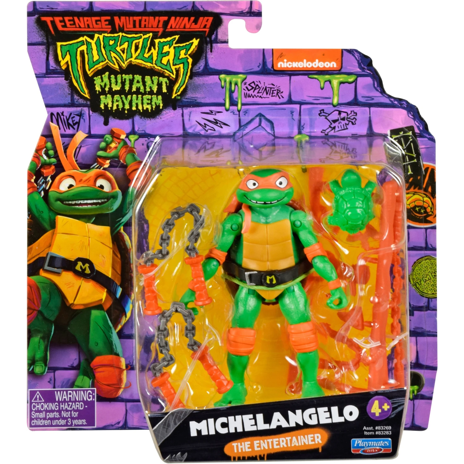 Teenage Mutant Ninja Turtles: Mutant Mayhem: Michelangelo: Action Figure 1 Teenage Mutant Ninja Turtles: Mutant Mayhem: Michelangelo: Action Figure